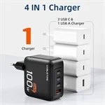 CableTime GaN PD3.0 3C1A 100W wall charger Black 6