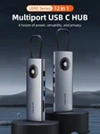 CableTime 12-in-1 USB C HUB Lens Series Input: USB C space gray 4