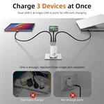 CableTime Portable 65w GaN USB-C 3 Ports Wall Charger 4