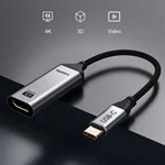 Cable PREMIUM USB TYPE C  TO HDMI 4K 60HZ FLEXIBLE PVC Silver 0.2 2