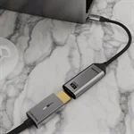 Cable PREMIUM USB TYPE C  TO HDMI 4K 60HZ FLEXIBLE PVC Silver 0.2 4