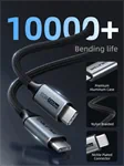 CableTime USB 3.2 Gen 2 Type-C to Type-C Cable 20Gbps 100W 4K60Hz 2M Black CU20L 2