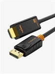 CableTime DisplayPort 1.2 to HDMI Cable 4K 60Hz 1.8M Black CD32K