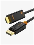 CableTime DisplayPort 1.2 to HDMI Cable Full HD 1080P 60Hz 1.8M Black CD33K