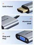 CableTime HDMI to VGA Adapter Full HD 1080P 0.15M Black CP53G 3