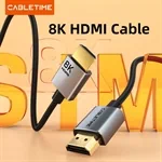 CableTime Slim HDMI 2.1 Cable 8K60Hz 48Gbps 1M Black CH14H 2