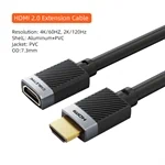 CableTime HDMI 2.0 Extension Cable 4K60Hz HDMI Male to Female 2M Black CH25L