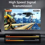 CableTime HDMI 2.0 Cable 4K60Hz 18Gbps 1M Black CH24H 3