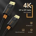 Cable Time DisplayPort 1.2 to DisplayPort 1.2 Cable 4K 60Hz 1.8M Black CD21K 2