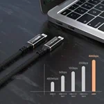Cable Time USB4 Type-C to Type-C Cable 100W 40Gbps 8K 60Hz 2M Black 2