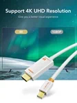CableTime Mini DisplayPort to HDMI Cable 4K 30Hz 3M White CD43N 2