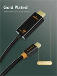 CableTime Mini DisplayPort to HDMI Cable 4K 30Hz 1.8M CD50K 3