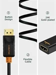Cable Time DisplayPort Male to HDMI Female Adapter 4K 30Hz 0.2M CP21B 2