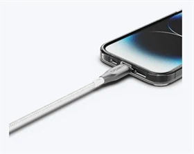 Cygnett Rugged Lightning to USB-C Fast Charging Cable 1M White