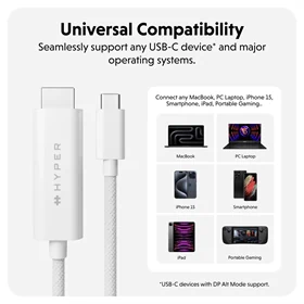 HyperDrive USB-C to HDMI 4K60Hz Cable 2.5m