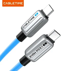 כבל Cable PD240W USB C TO C 480Mbps Blue 1M