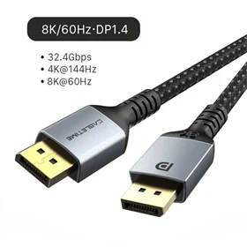 Cable Premium DP1.4 Male to Male Gold Plated Black 1M