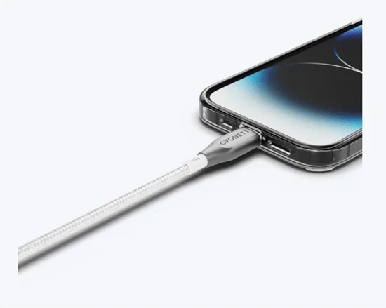 Cygnett Rugged Lightning to USB-C Fast Charging Cable 1M White