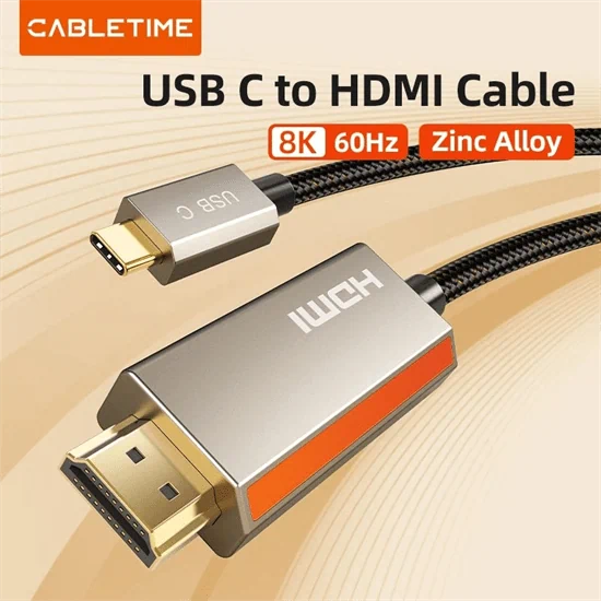 Cable USB TYPE C to HDMI 8K 60Hz 4KH144HZ Black 3M