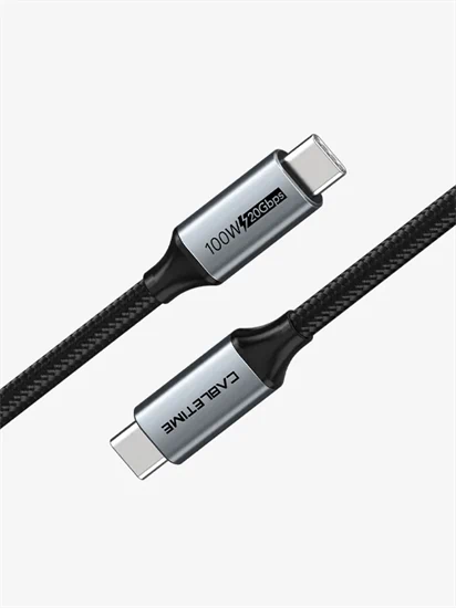 CableTime USB 3.2 Gen 2 Type-C to Type-C Cable 20Gbps 100W 4K60Hz 2M Black CU20L
