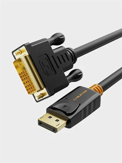 CableTime DisplayPort to DVI-D Cable Full HD 1080P 60Hz 1.8M CD34K