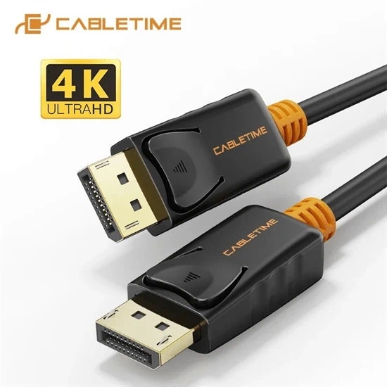 Cable Time DisplayPort 1.2 to DisplayPort 1.2 Cable 4K 60Hz 1.8M Black CD21K