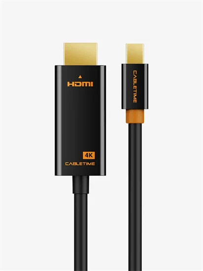 CableTime Mini DisplayPort to HDMI Cable 4K 30Hz 1.8M CD50K