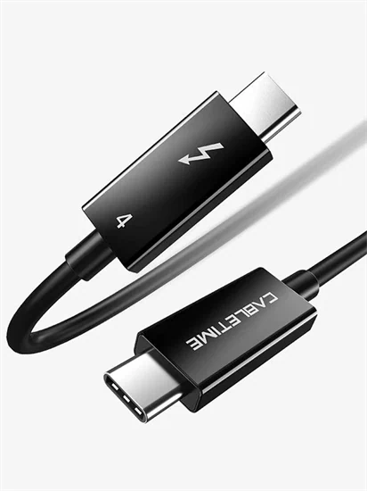 CableTime Thunderbolt 4 USB-C to USB-C Cable 100W 40Gbps 8K 60Hz 1M
